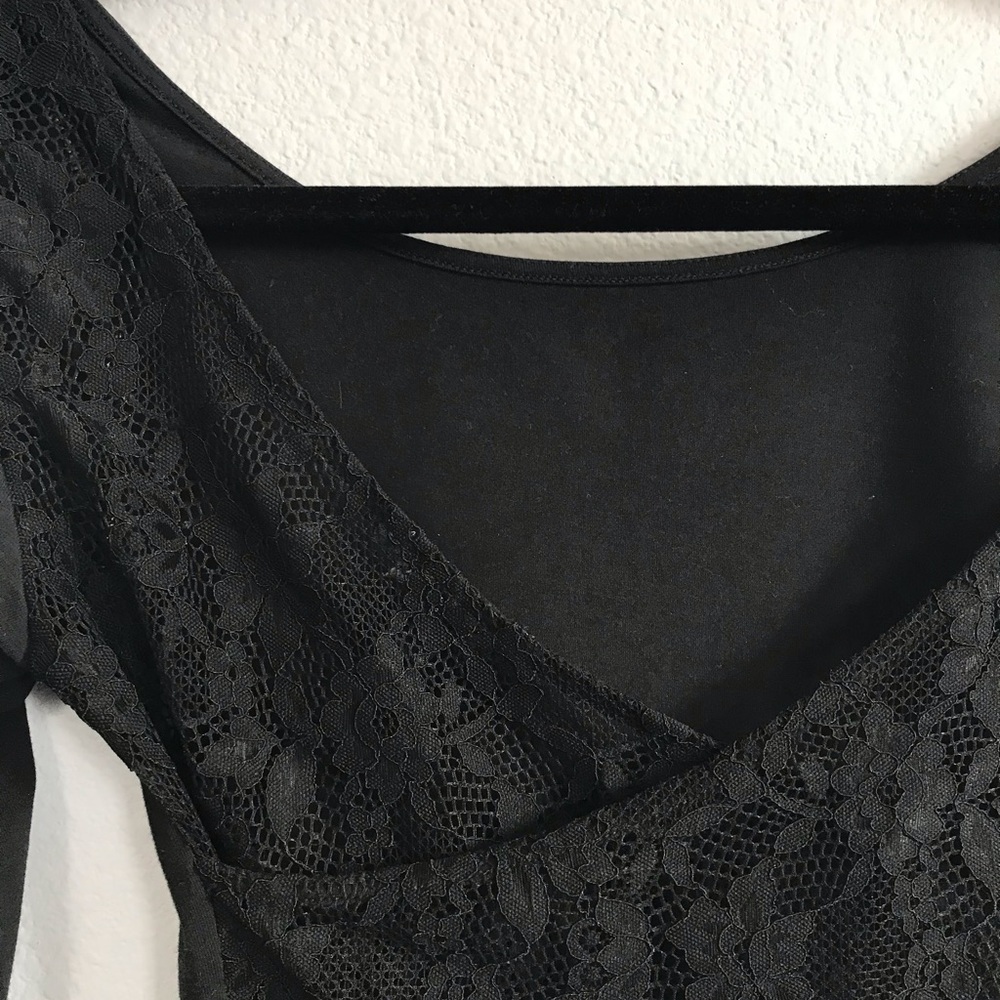 Lace cross back crop top